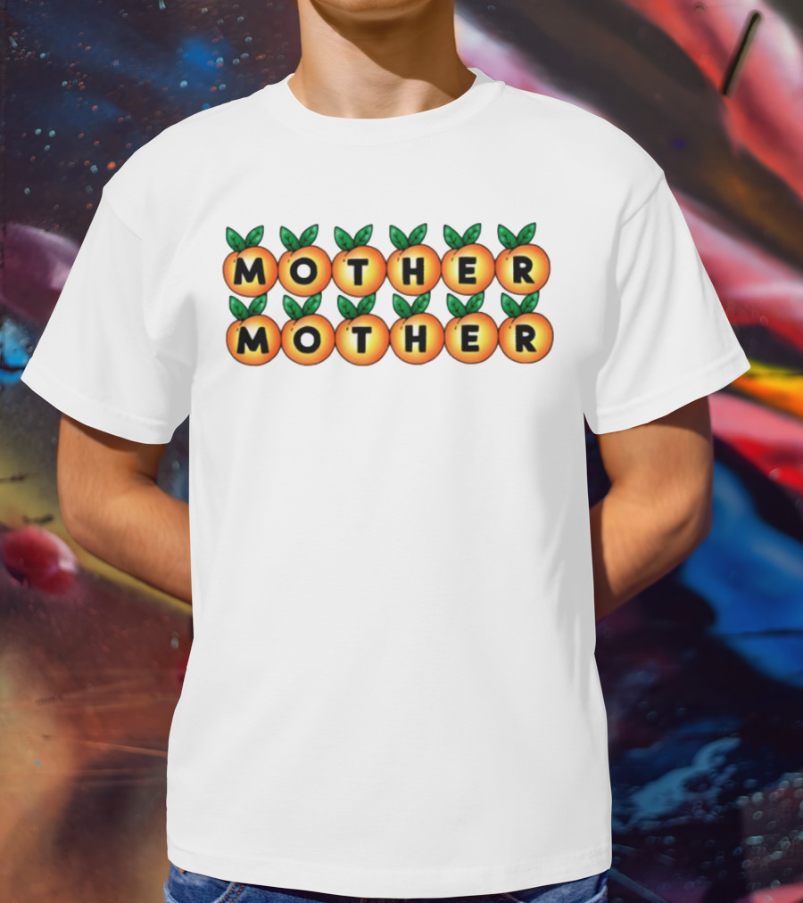 Mother Mother Peach Design Pattern T-Shirt