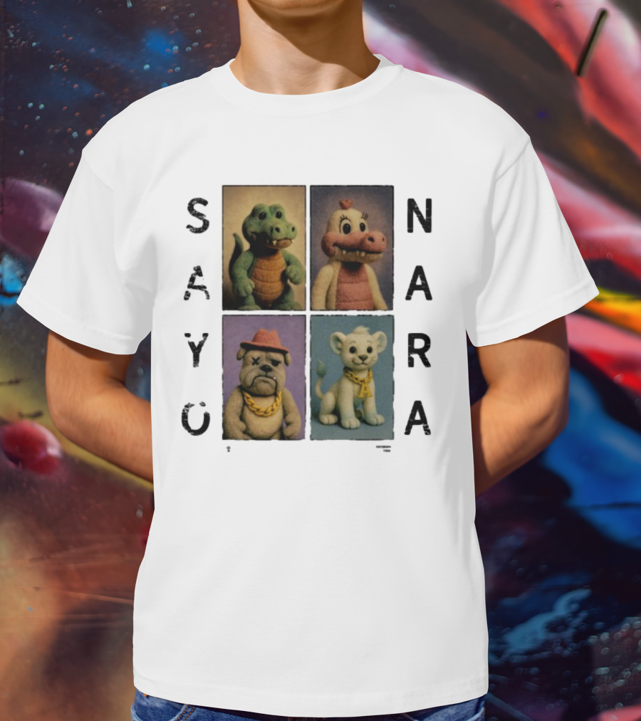 Sayonara Fvmily Vintage Animal Characters T-Shirt