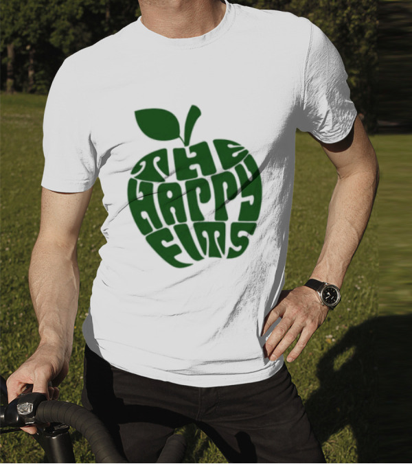 The Happy Fits Green Apple Text Art T-Shirt