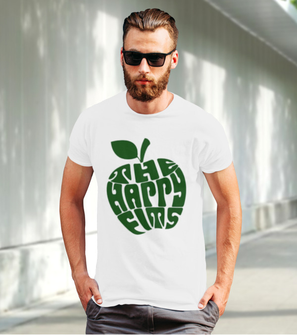 The Happy Fits Green Apple Text Art T-Shirt