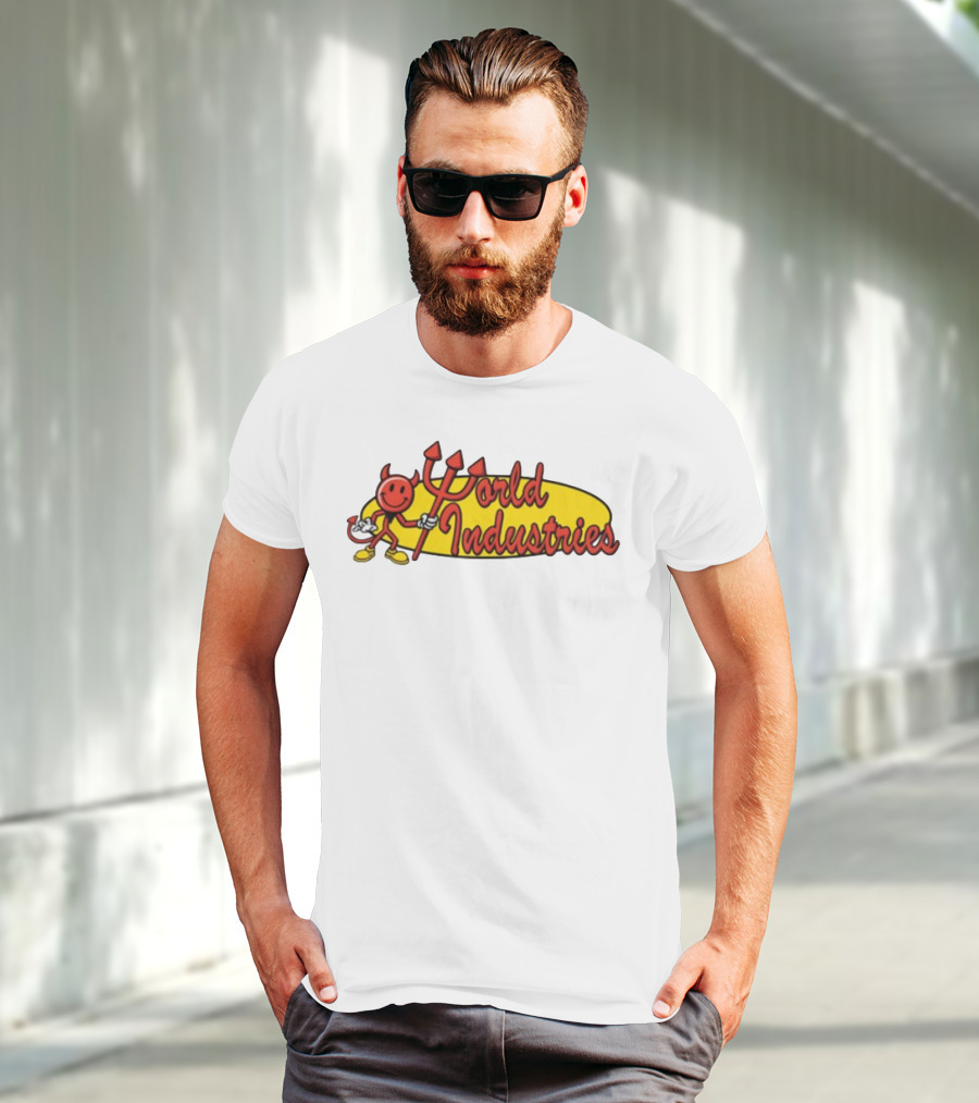 World Industries Devil Smiley Trident Oval T-Shirt