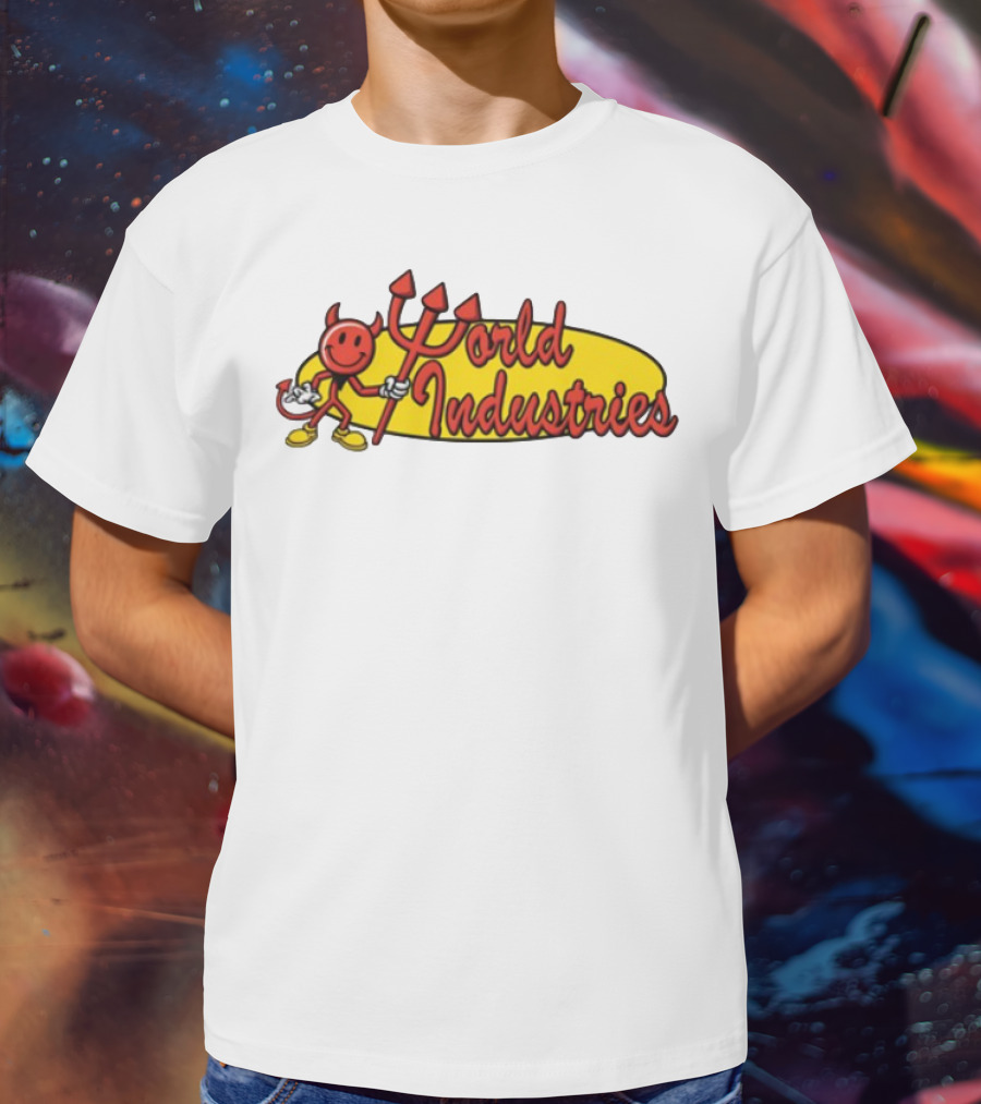 World Industries Devil Smiley Trident Oval T-Shirt