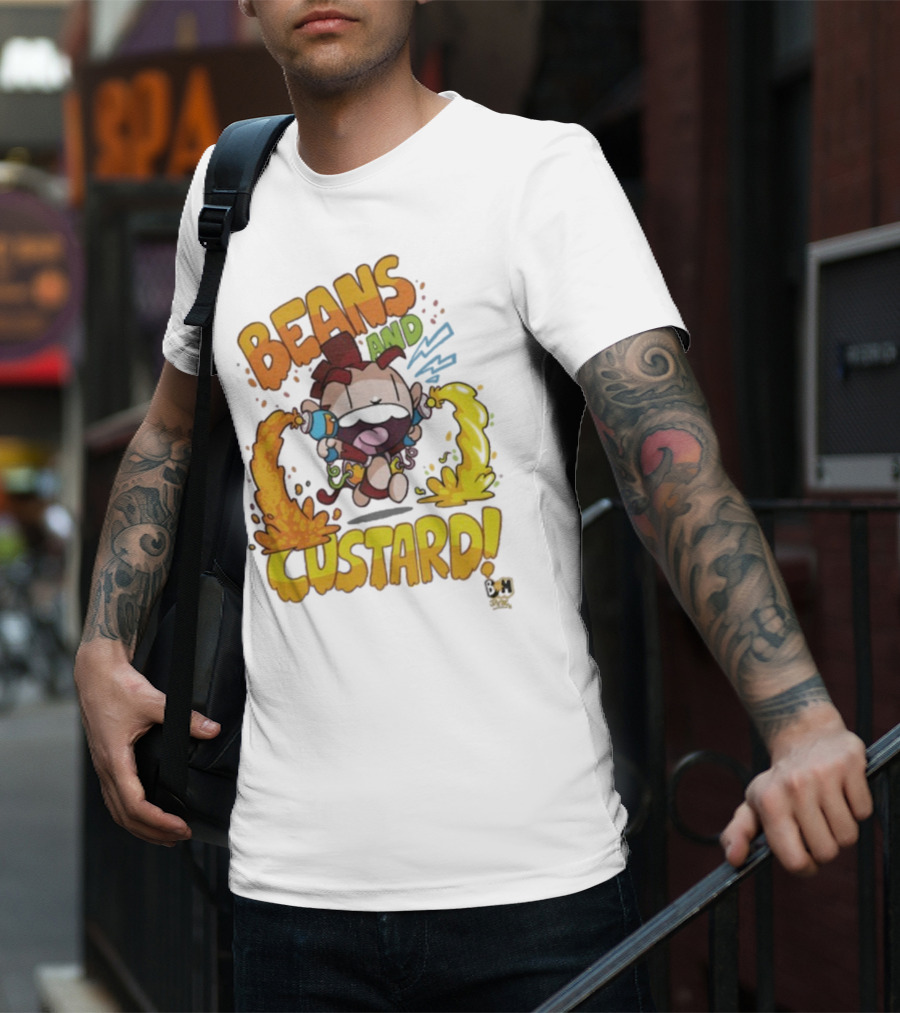 Beans And Custard Monkey Splash Comic Style Adventure T-Shirt