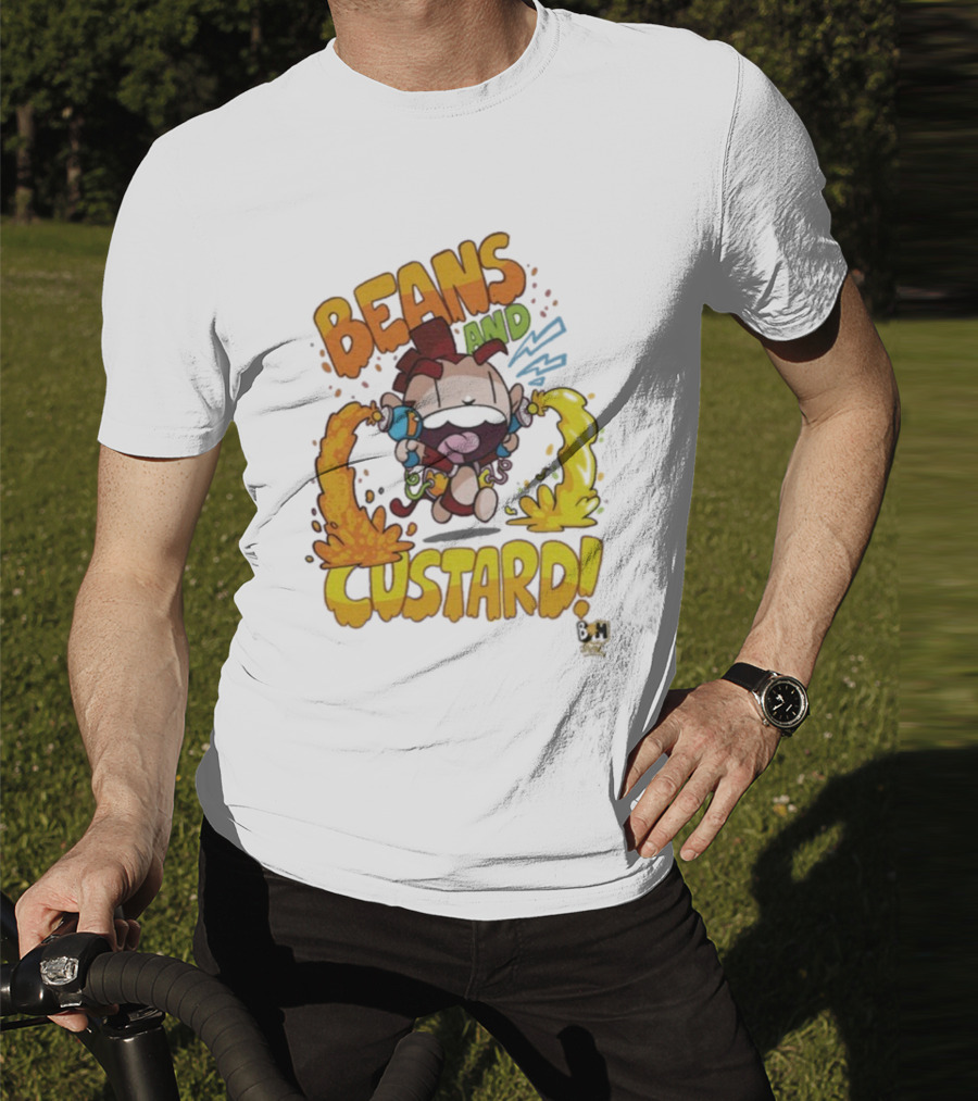 Beans And Custard Monkey Splash Comic Style Adventure T-Shirt