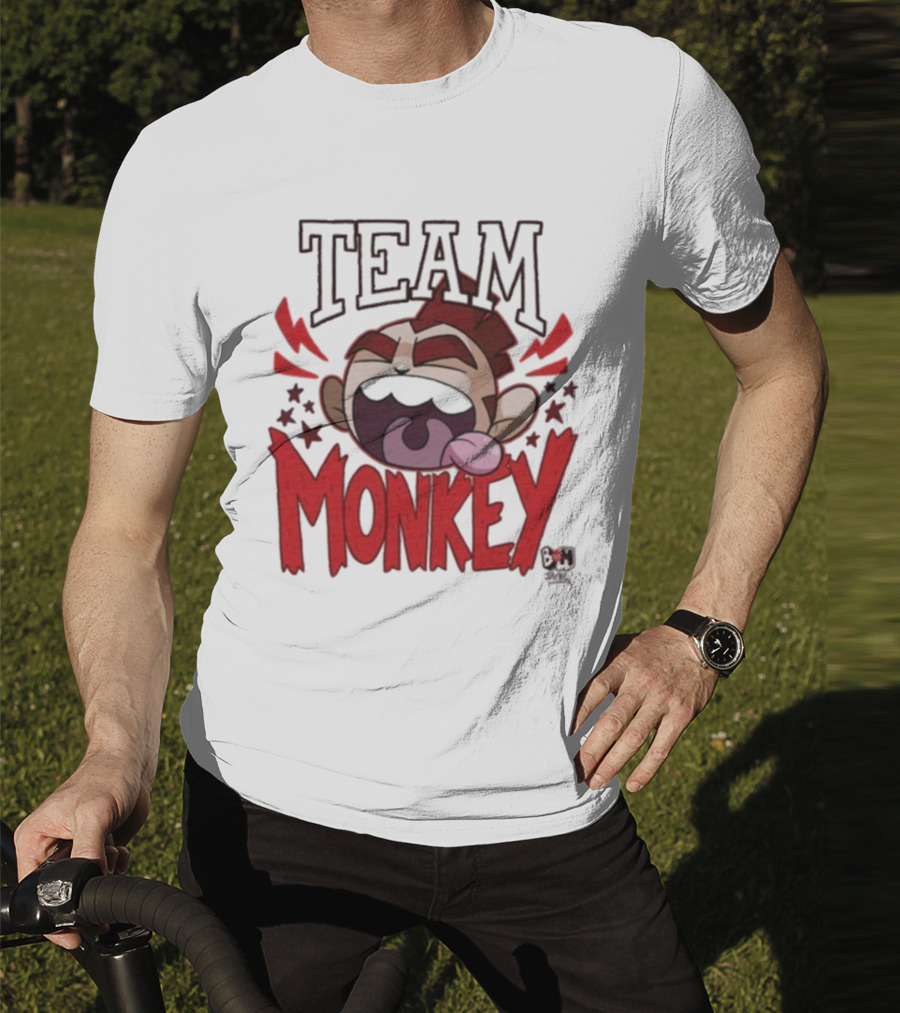 TEAM MONKEY BUNNY VS MONKEY TEAM SUPPORTERS FUN FACE T-Shirt