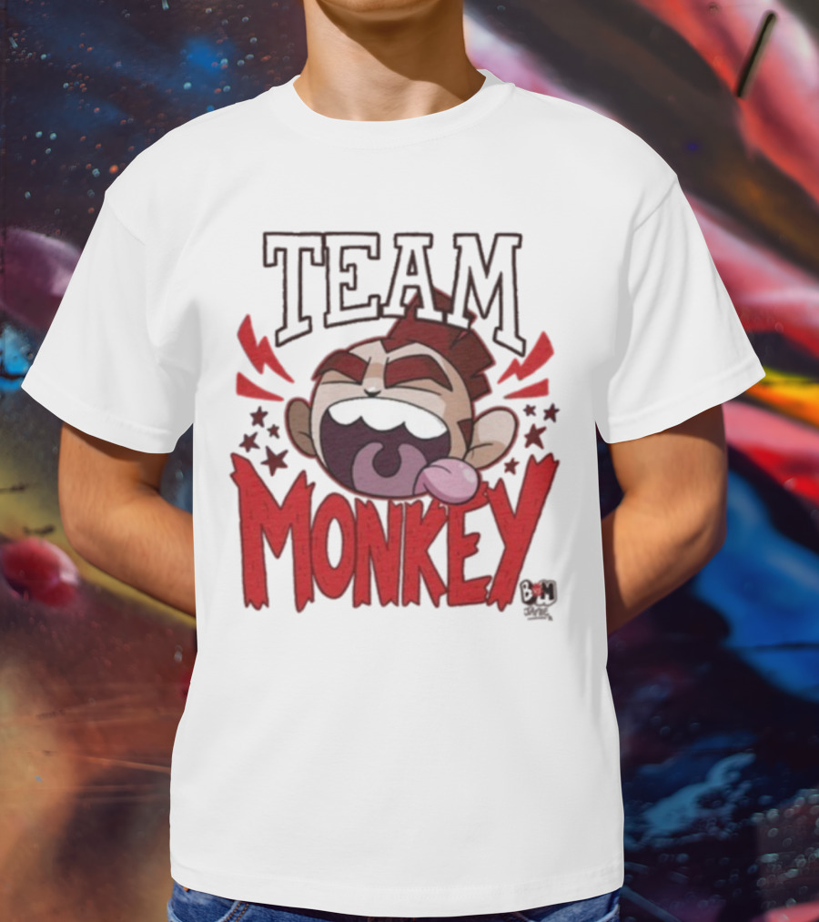 TEAM MONKEY BUNNY VS MONKEY TEAM SUPPORTERS FUN FACE T-Shirt