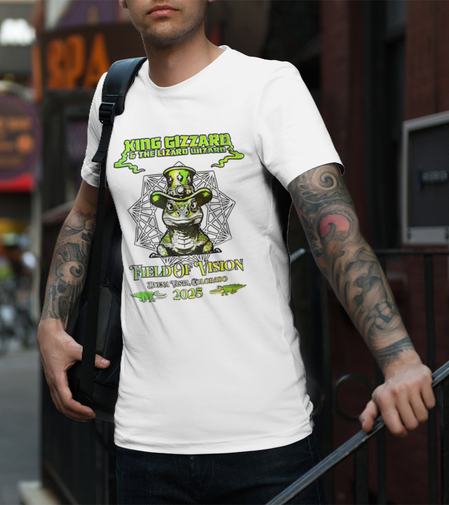 King Gizzard & The Lizard Wizard Field Of Vision 2025 Meadow Creek Buena Vista Colorado T-Shirt
