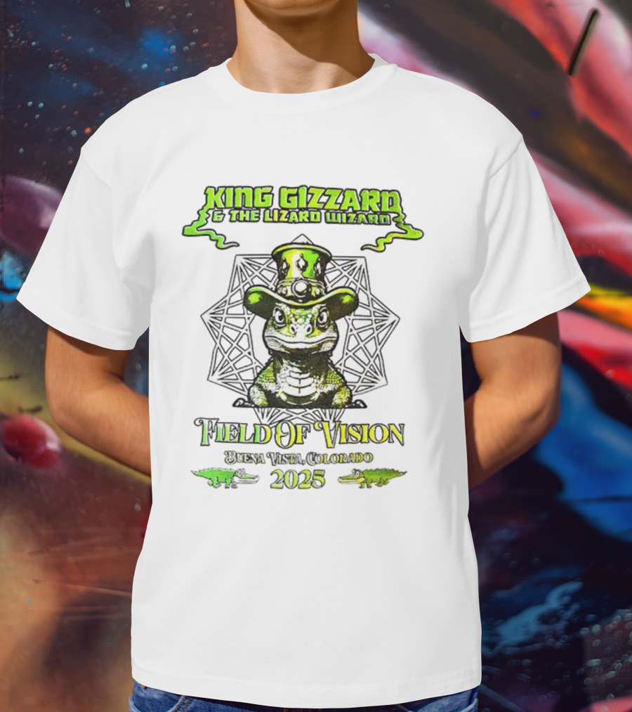 King Gizzard & The Lizard Wizard Field Of Vision 2025 Meadow Creek Buena Vista Colorado T-Shirt