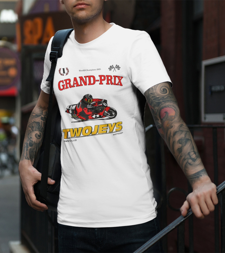Grand Prix World Champions 2025 Twojeys Moto Racing Fan Club T-Shirt