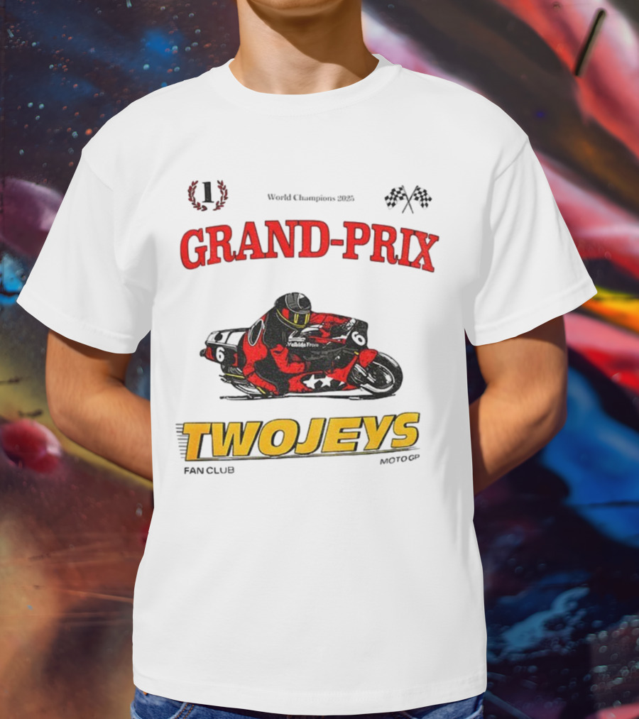 Grand Prix World Champions 2025 Twojeys Moto Racing Fan Club T-Shirt