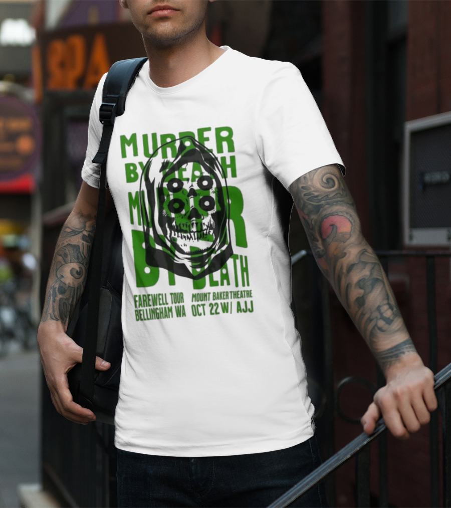 Murder By Death Farewell Tour Bellingham WA Oct 22 With AJJ 20th Anniversary T-Shirt
