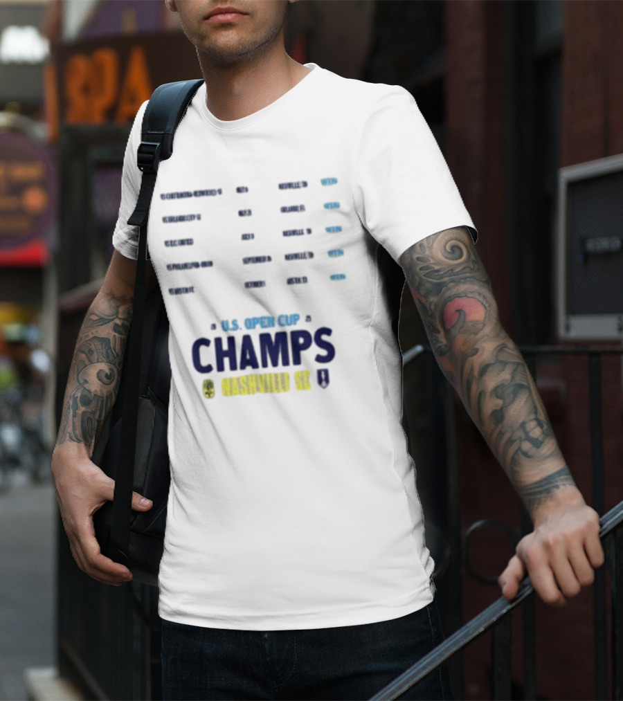 U.S. Open Cup Champs 2025 Nashville SC Concert Trophy T-Shirt