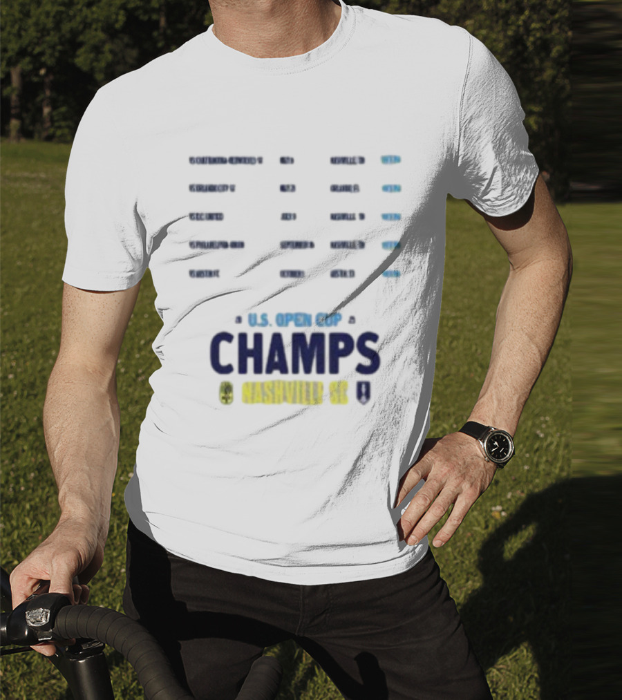 U.S. Open Cup Champs 2025 Nashville SC Concert Trophy T-Shirt
