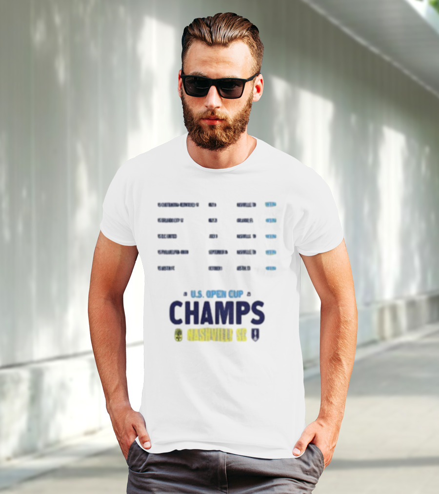U.S. Open Cup Champs 2025 Nashville SC Concert Trophy T-Shirt