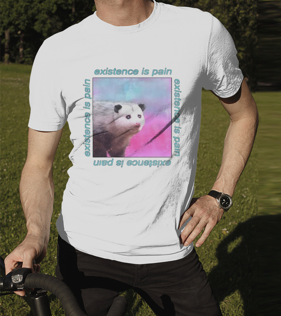 Existence Is Pain Possum Vintage Retro Theme T-Shirt