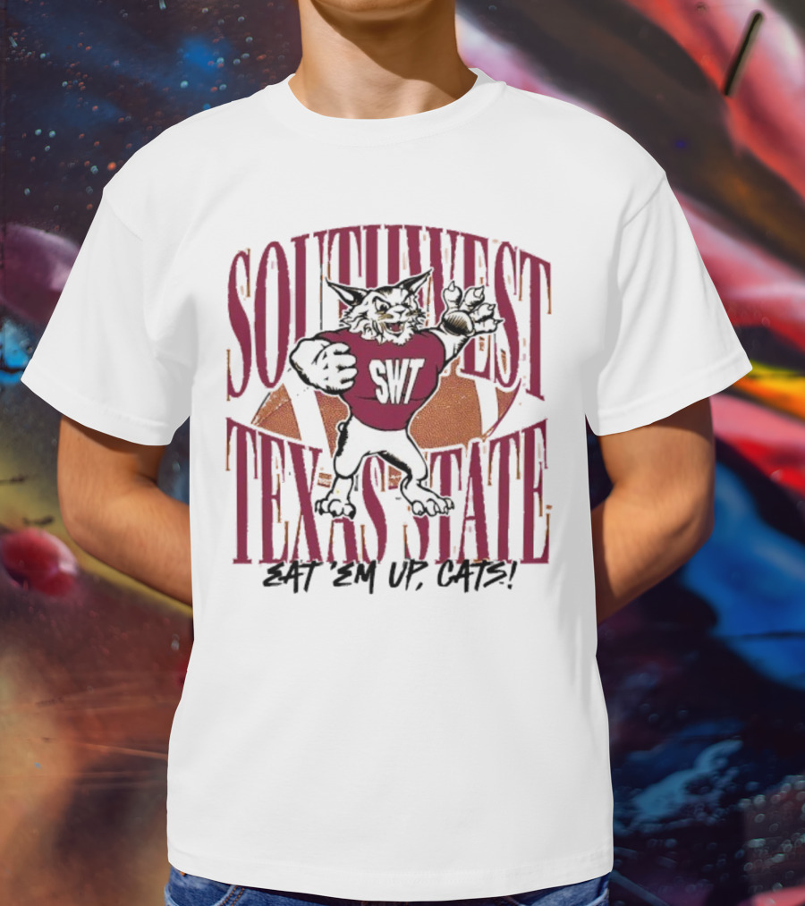 SWT Southwest Texas State Bobcats Mascot Eat 'Em Up Cats T-Shirt