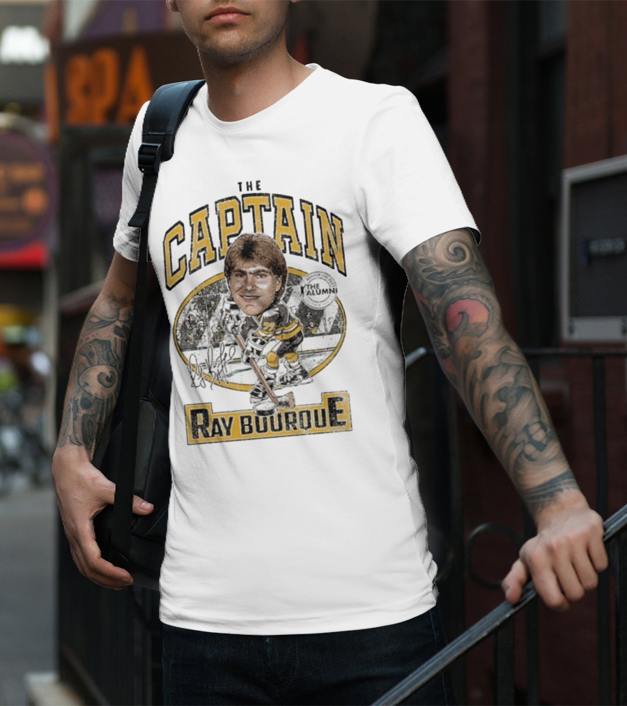 The Captain Ray Bourque NHL Alumni Association Spittin Chiclets Collaboration T-Shirt