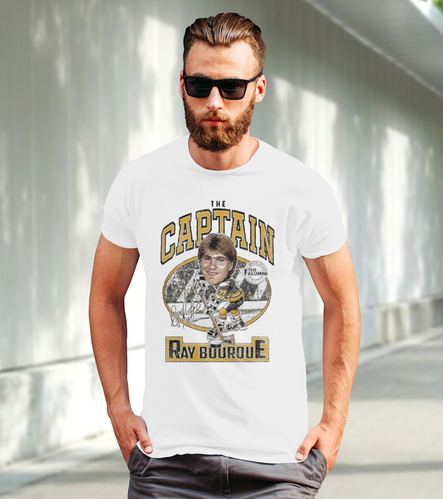 The Captain Ray Bourque NHL Alumni Association Spittin Chiclets Collaboration T-Shirt