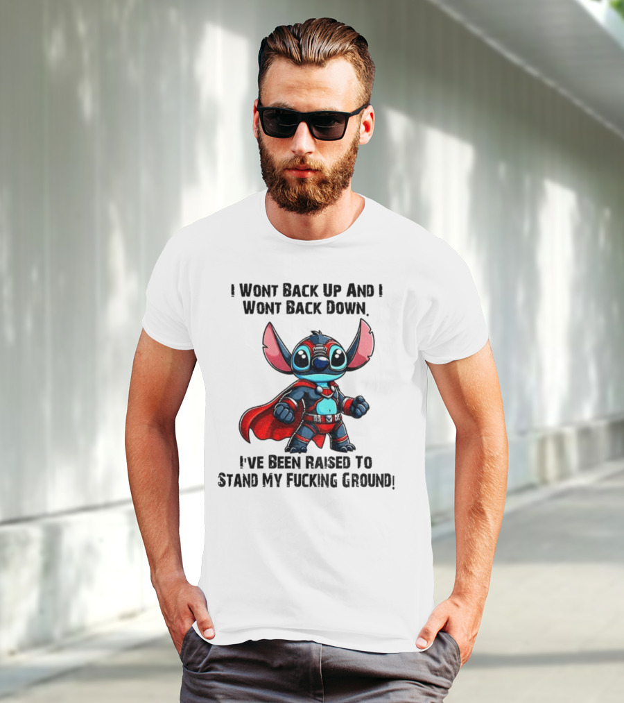 Stitch Superhero Stand My Ground Quote T-Shirt