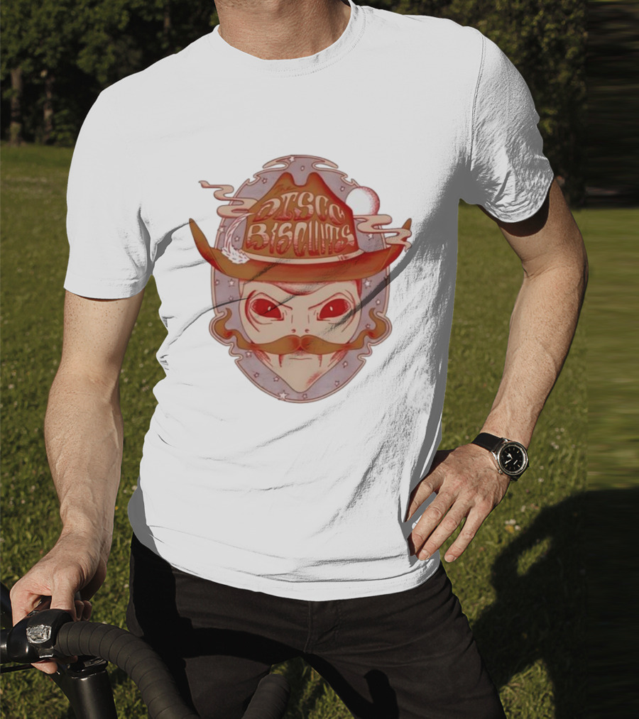 Disco Biscuits Alien Cowboy With Hat And Mustache T-Shirt