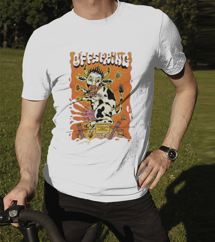 Offspring Hallenstadion Zurich 2025 Tour September Switzerland Cow Art T-Shirt