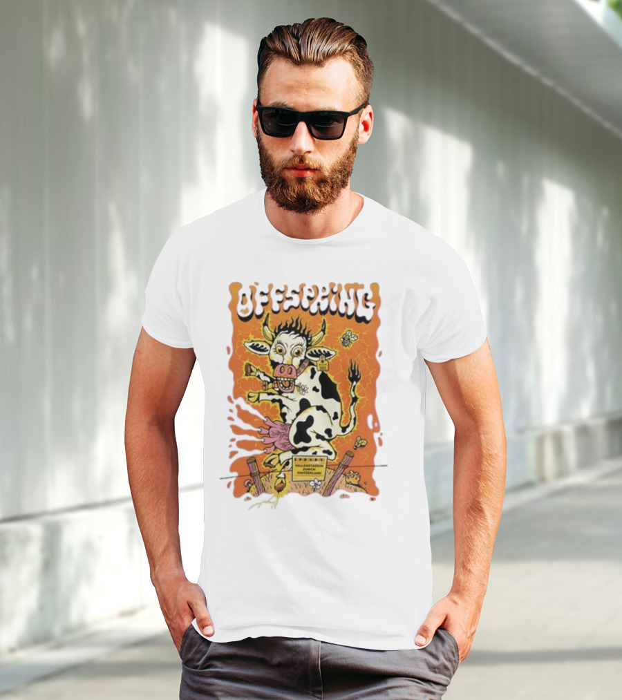 Offspring Hallenstadion Zurich 2025 Tour September Switzerland Cow Art T-Shirt