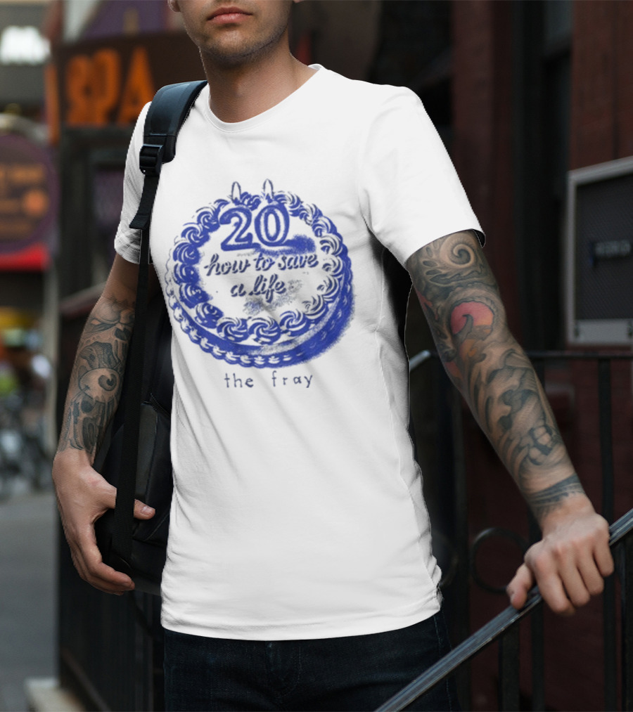 The Fray 20th Anniversary How To Save A Life Cake Celebration T-Shirt
