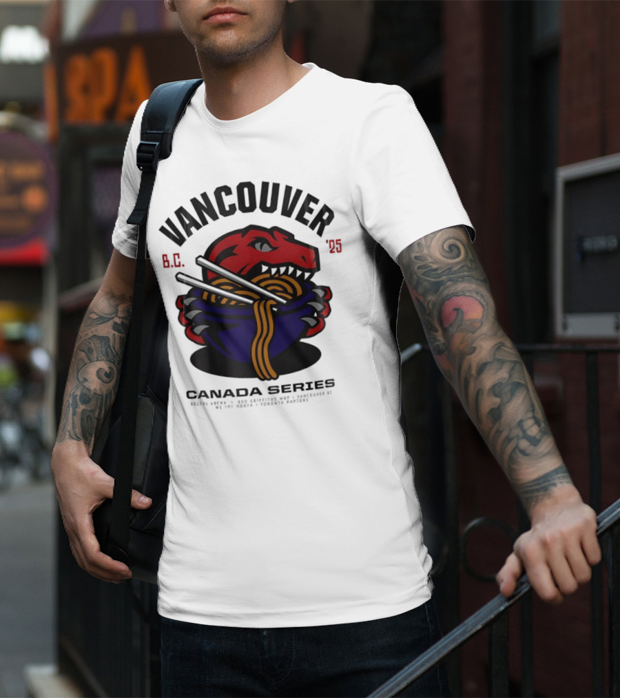 Vancouver BC 2025 Toronto Raptors Noodles Series T-Shirt