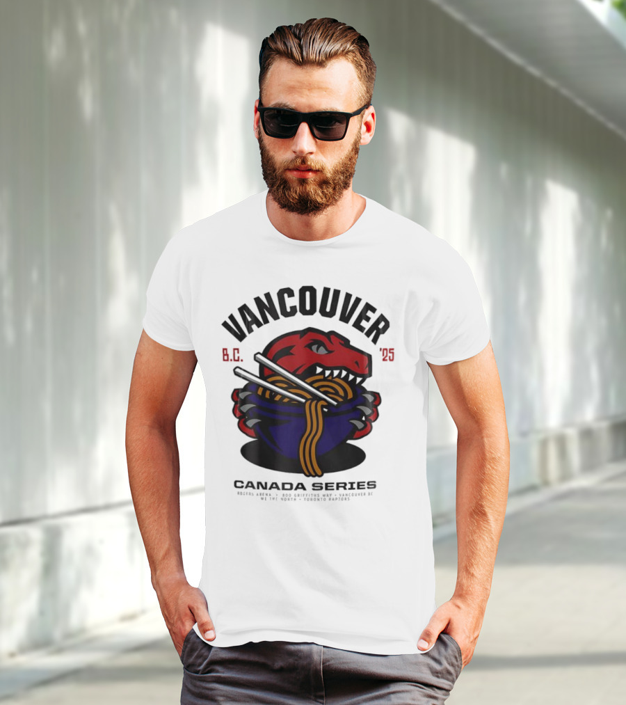 Vancouver BC 2025 Toronto Raptors Noodles Series T-Shirt