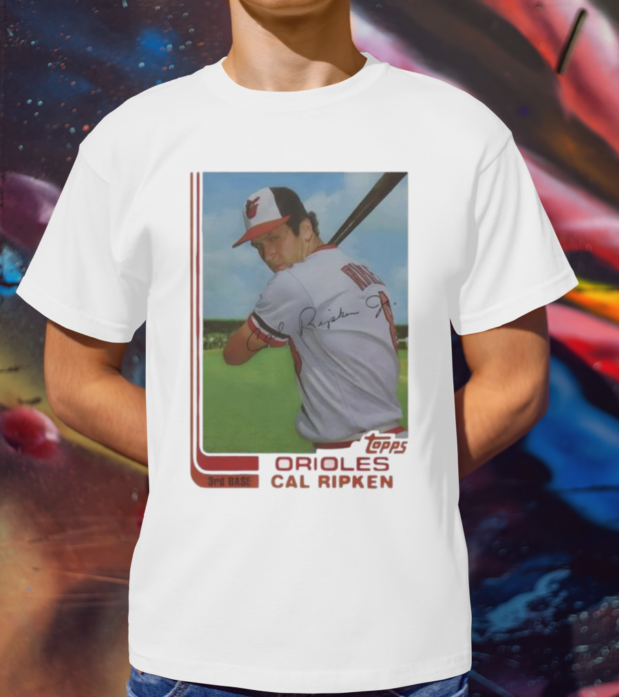 Cal Ripken Jr. Baltimore Orioles Baseball Card Topps MLB Signature Player T-Shirt