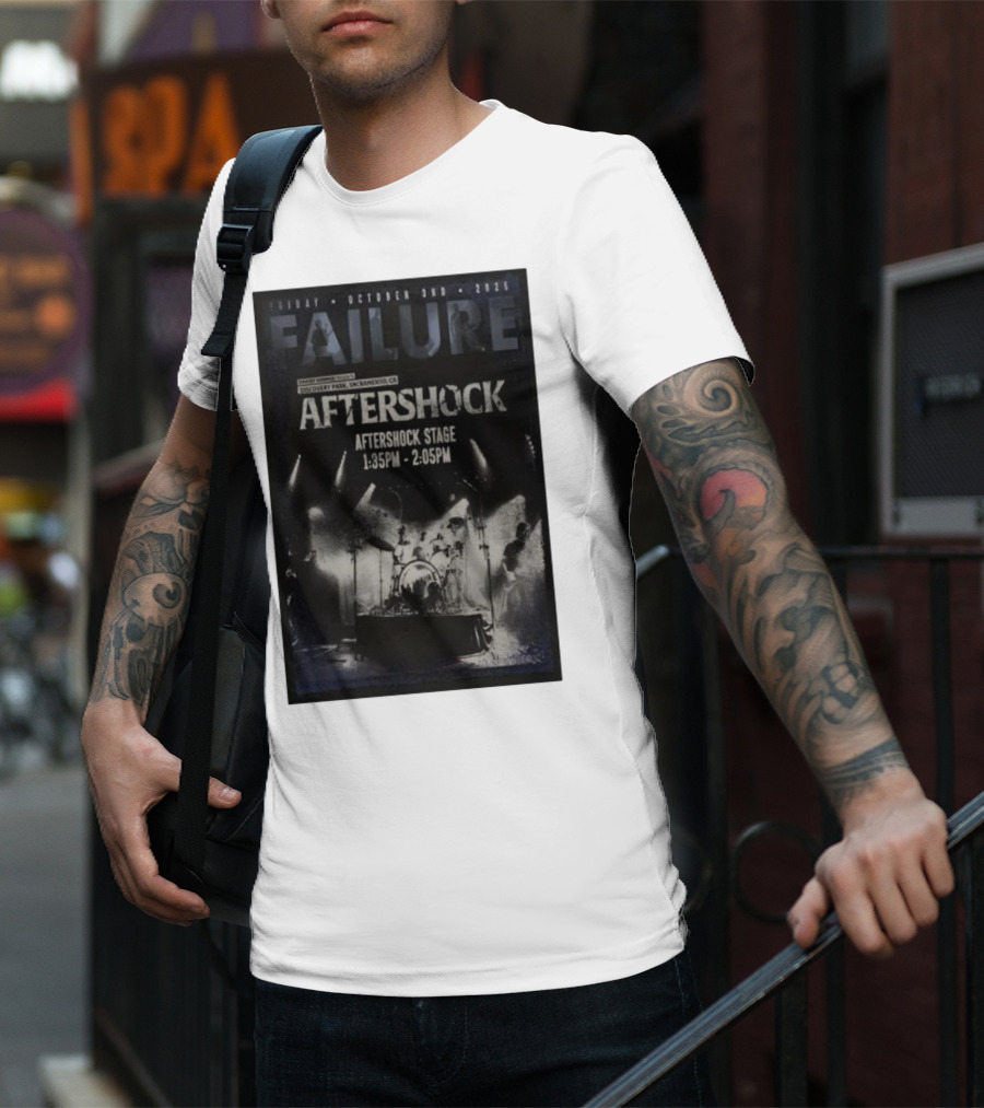 FAILURE Aftershock Discovery Park Sacramento October 3rd 2025 Tour T-Shirt