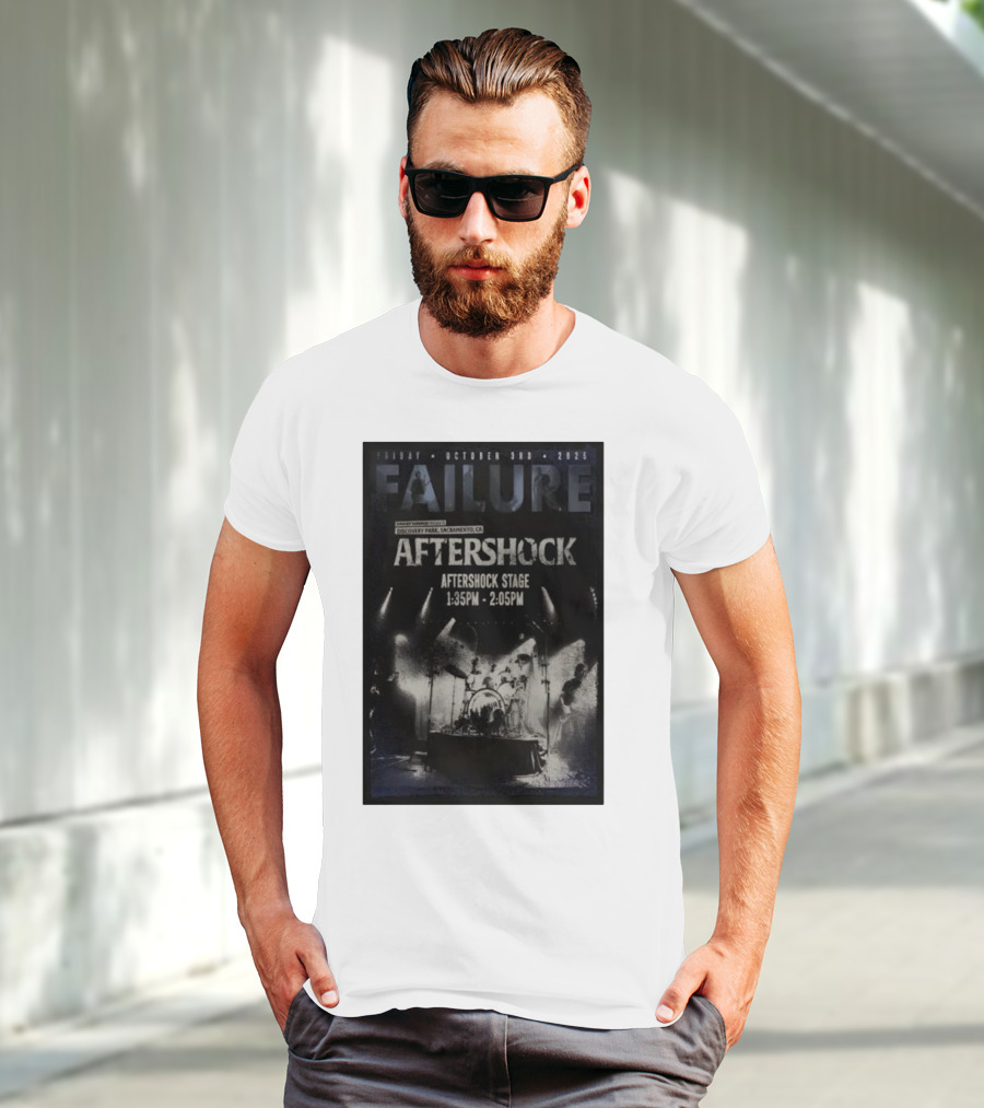 FAILURE Aftershock Discovery Park Sacramento October 3rd 2025 Tour T-Shirt