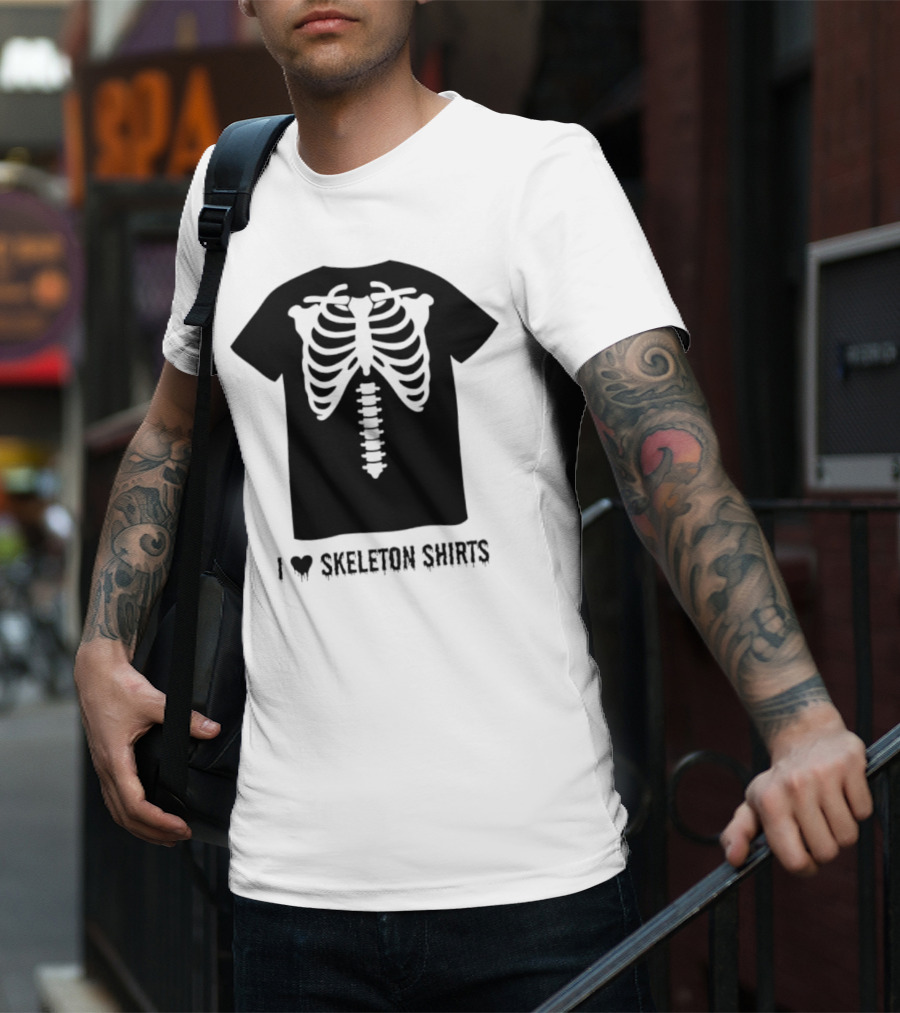 I Love Skeletons Heart Original Skeleton T-Shirt