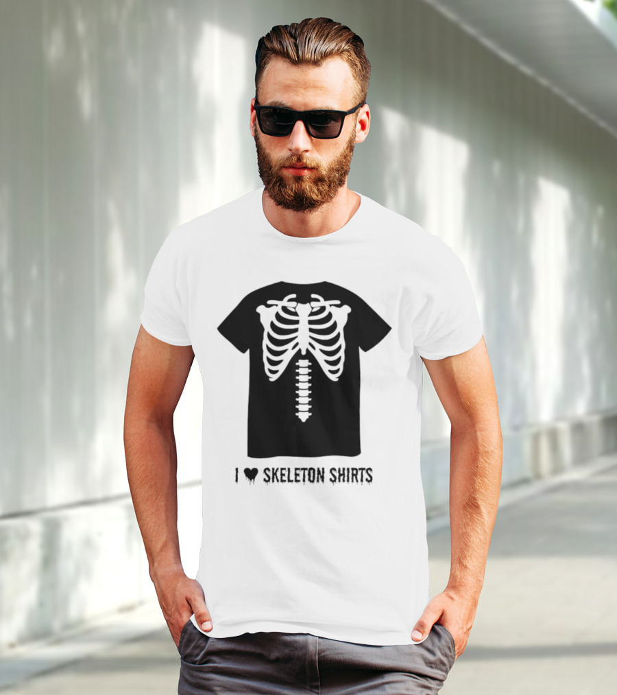 I Love Skeletons Heart Original Skeleton T-Shirt