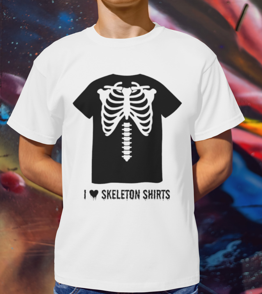 I Love Skeletons Heart Original Skeleton T-Shirt