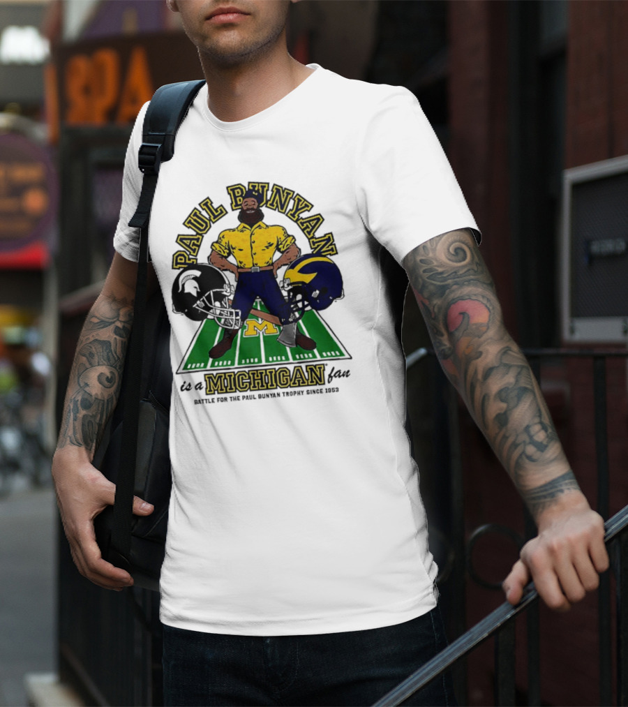 Paul Bunyan Michigan Wolverines M Helmet Since 1952 T-Shirt