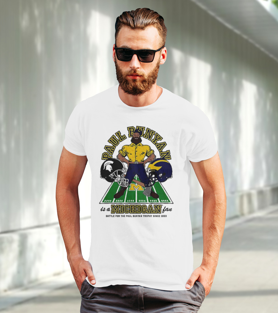 Paul Bunyan Michigan Wolverines M Helmet Since 1952 T-Shirt