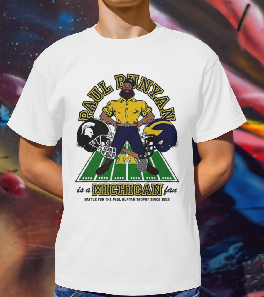 Paul Bunyan Michigan Wolverines M Helmet Since 1952 T-Shirt