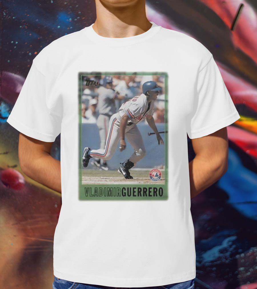 Montreal Expos Vladimir Guerrero MLB Topps Baseball Card T-Shirt