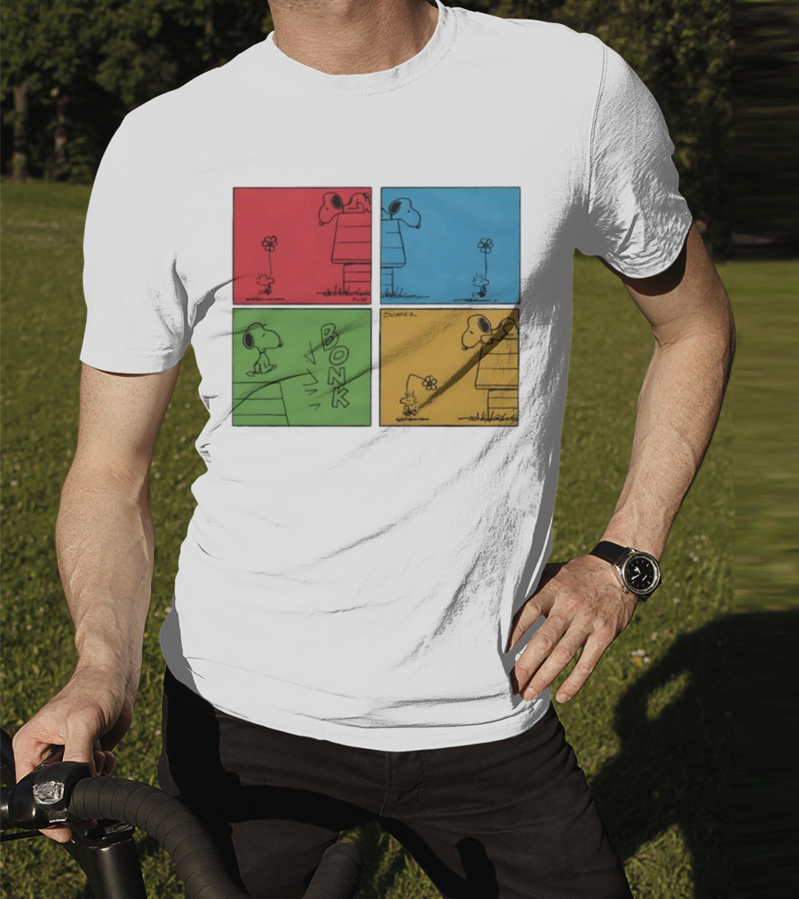 Snoopy And Woodstock Comic Panels Bonk Series By Schulz T-Shirt