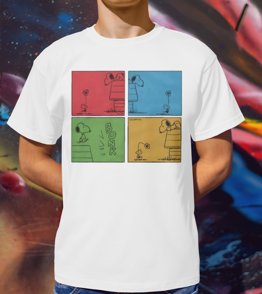 Snoopy And Woodstock Comic Panels Bonk Series By Schulz T-Shirt
