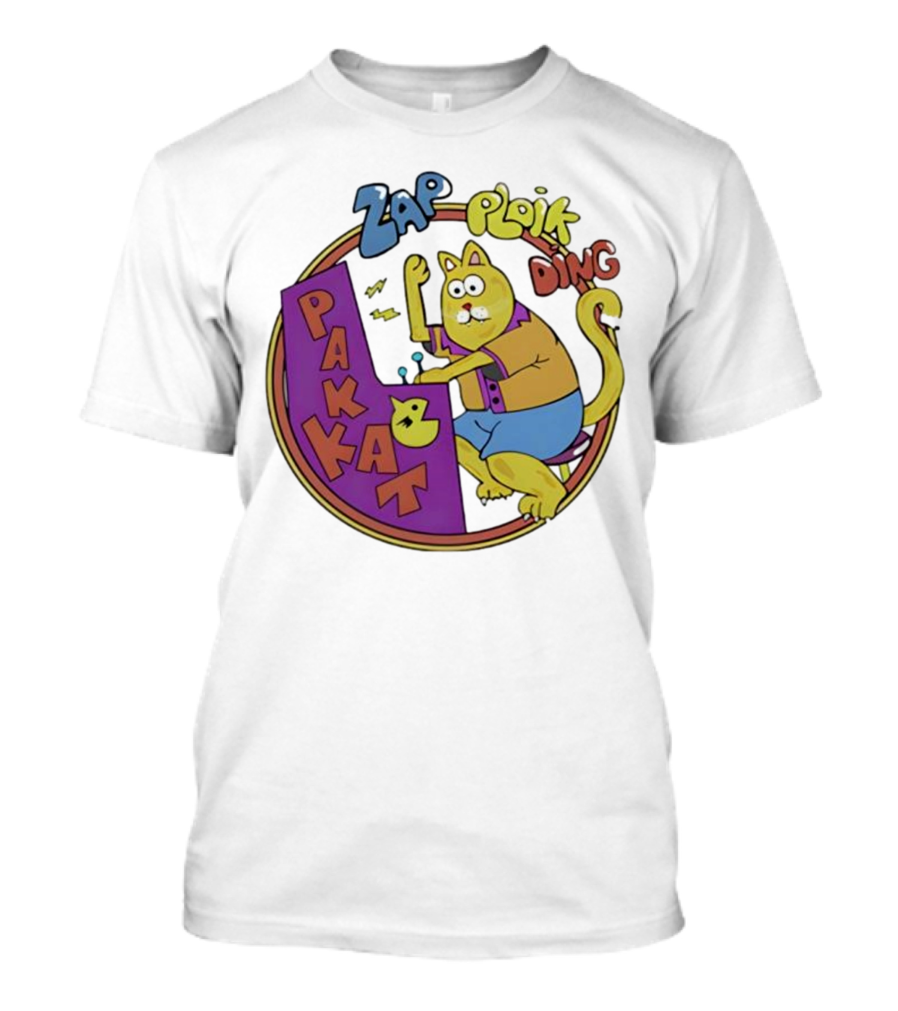 Stranger Things Zap Ploik Ding Cat Cartoon Pakkat T-Shirt