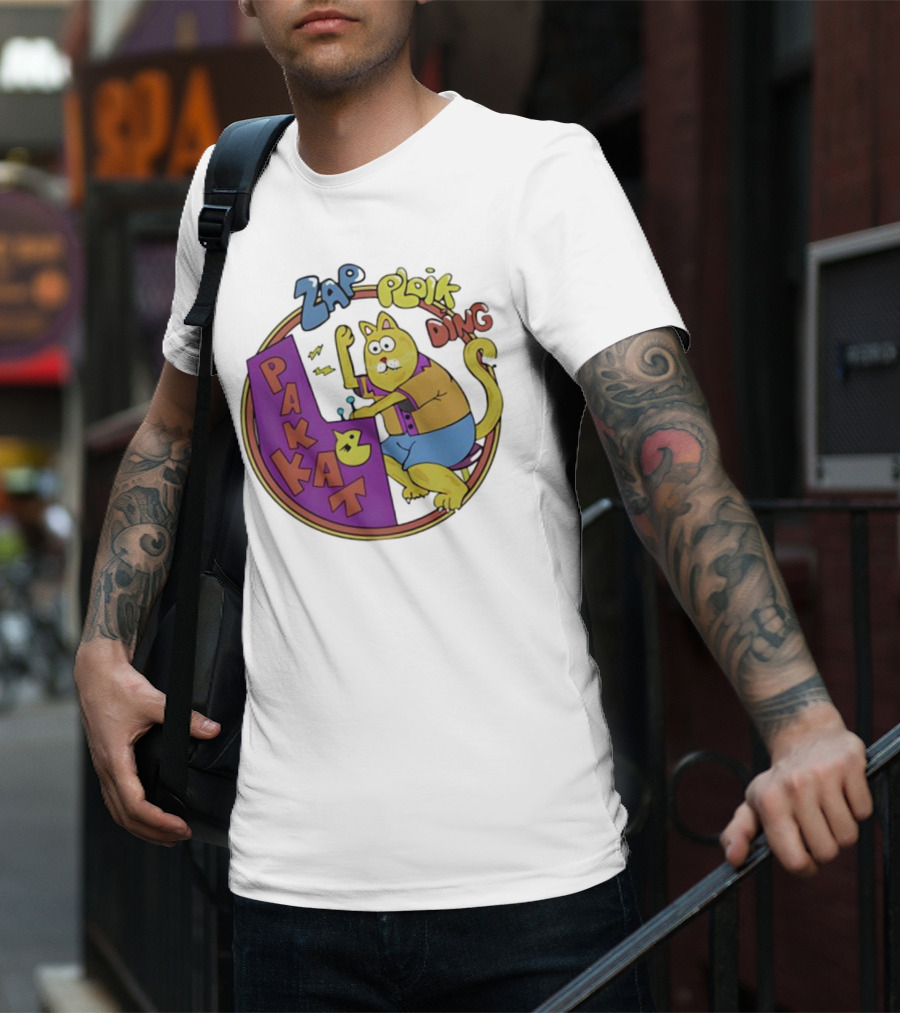 Stranger Things Zap Ploik Ding Cat Cartoon Pakkat T-Shirt