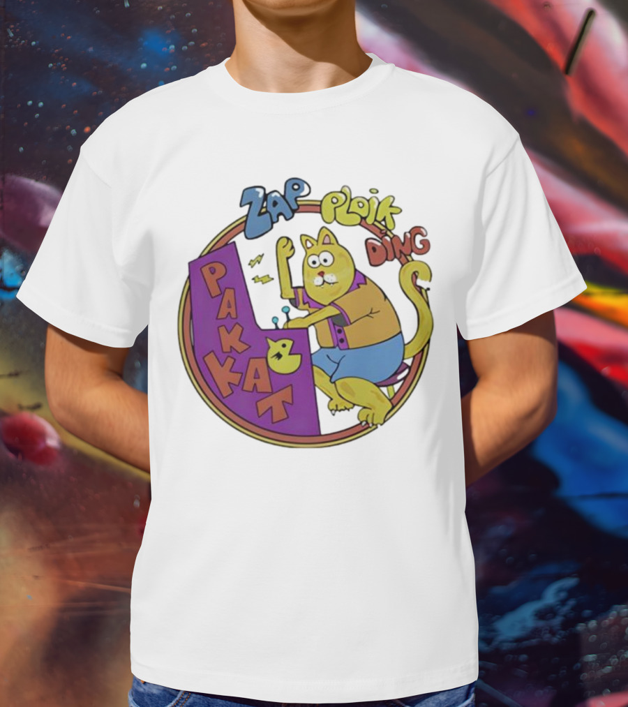 Stranger Things Zap Ploik Ding Cat Cartoon Pakkat T-Shirt