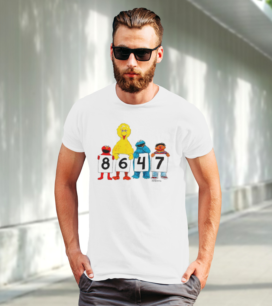 8647 Sesame Street Elmo Big Bird Cookie Monster Ernie T-Shirt