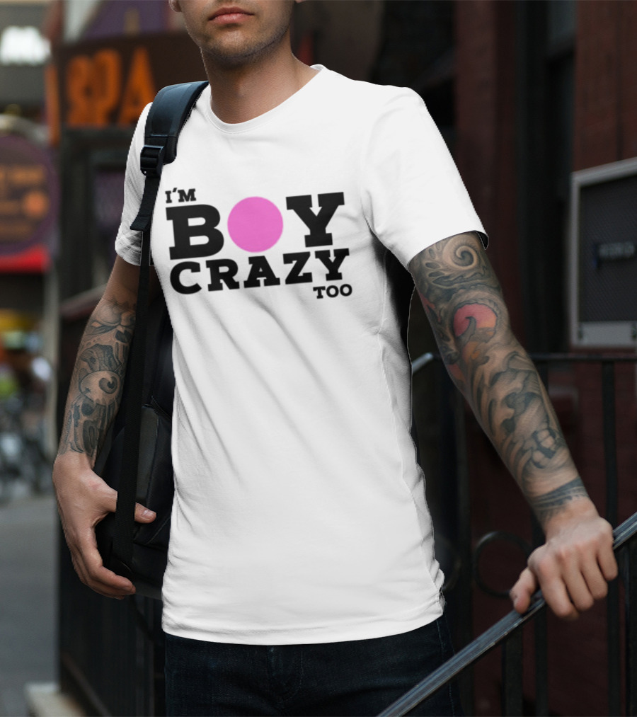 Kesha I'm Boy Crazy Too Pink Circle T-Shirt