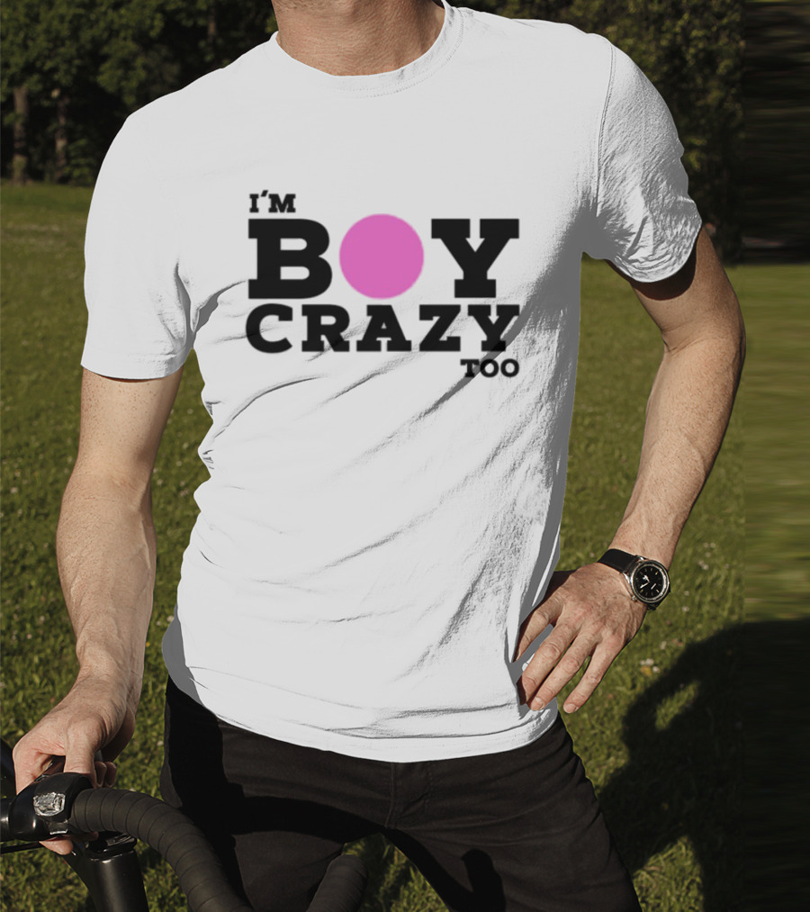 Kesha I'm Boy Crazy Too Pink Circle T-Shirt