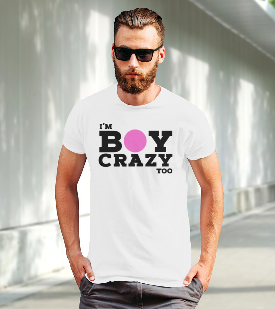 Kesha I'm Boy Crazy Too Pink Circle T-Shirt