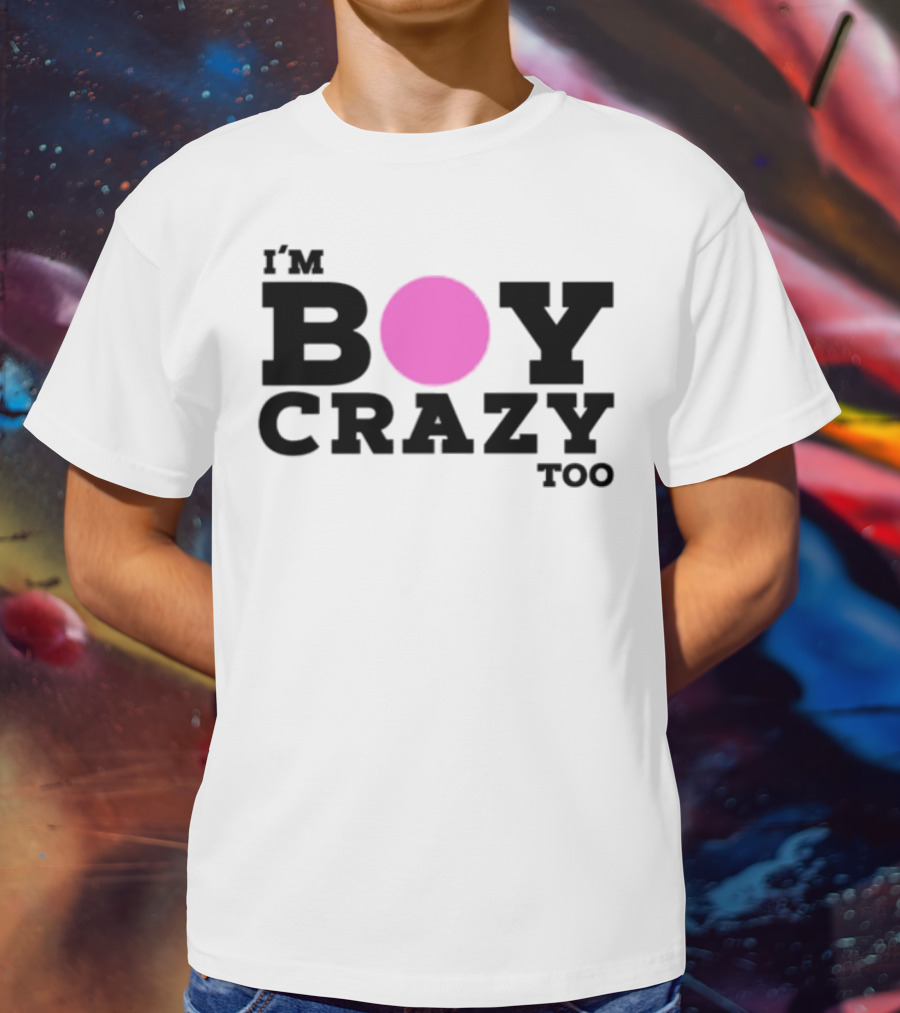 Kesha I'm Boy Crazy Too Pink Circle T-Shirt