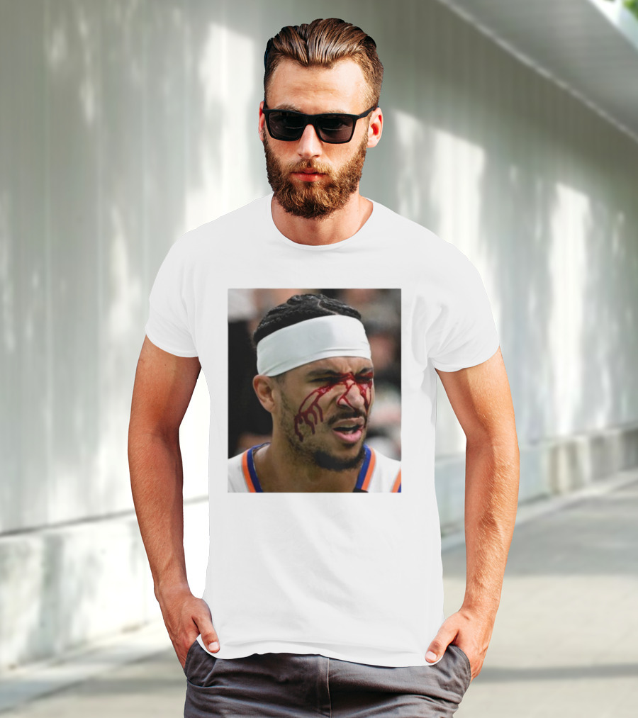 Limited Edition Josh Hart New York Knicks Elbowed Face Moment T-Shirt